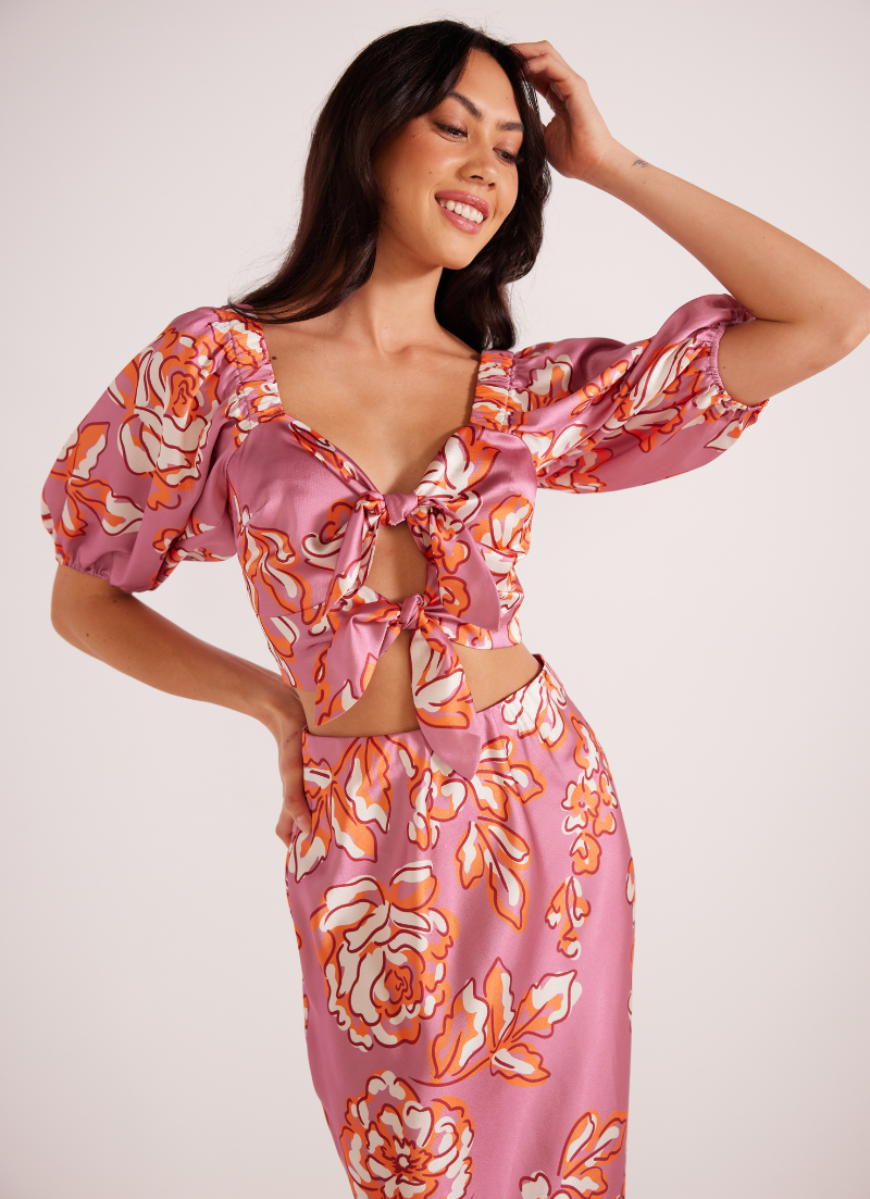 Mandevilla Bias Midi Skirt
