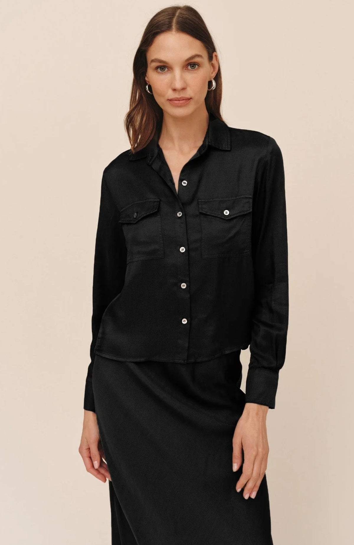 Utility Crop Button Down