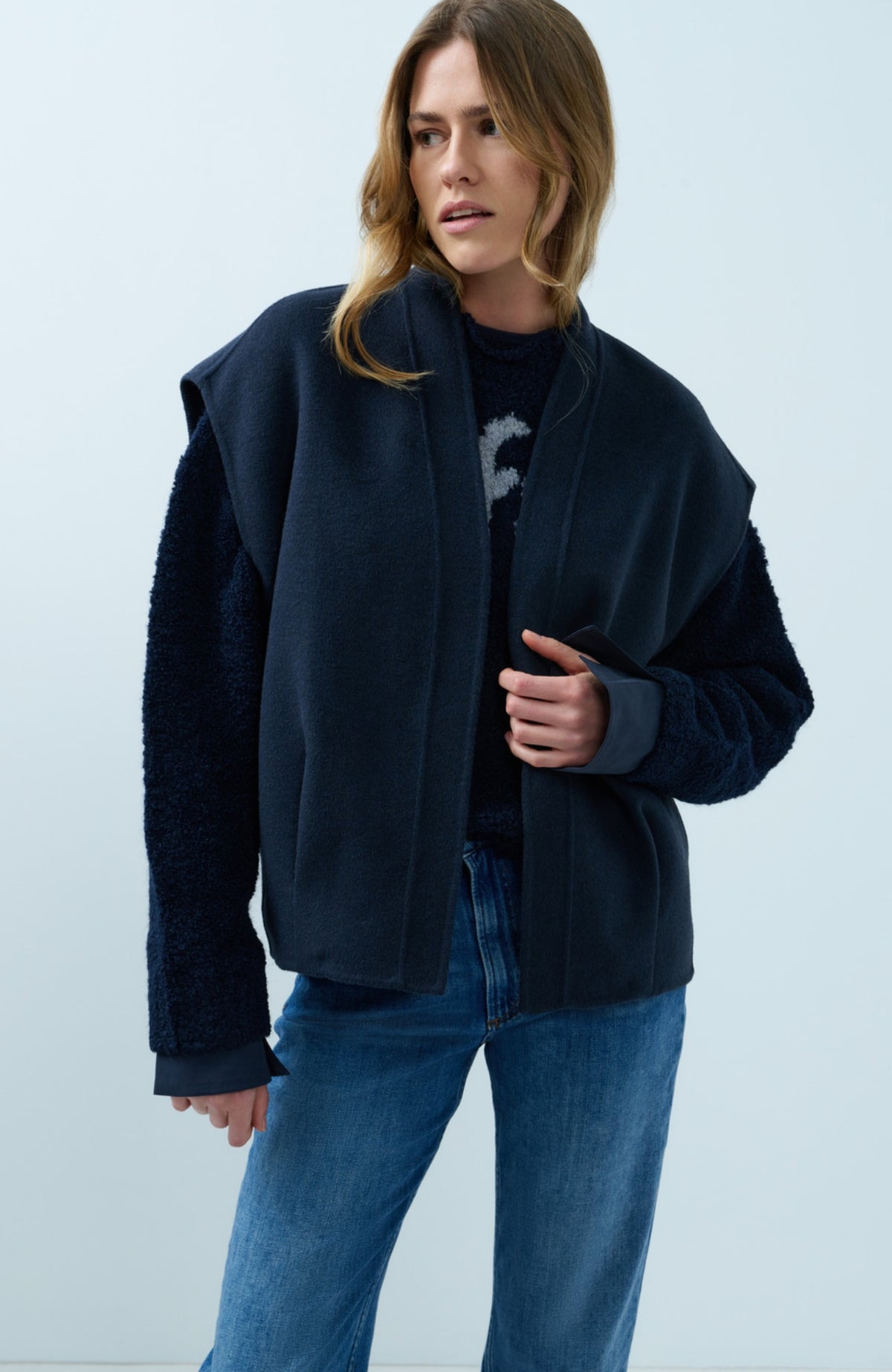 Oversized Wool Mix Vest