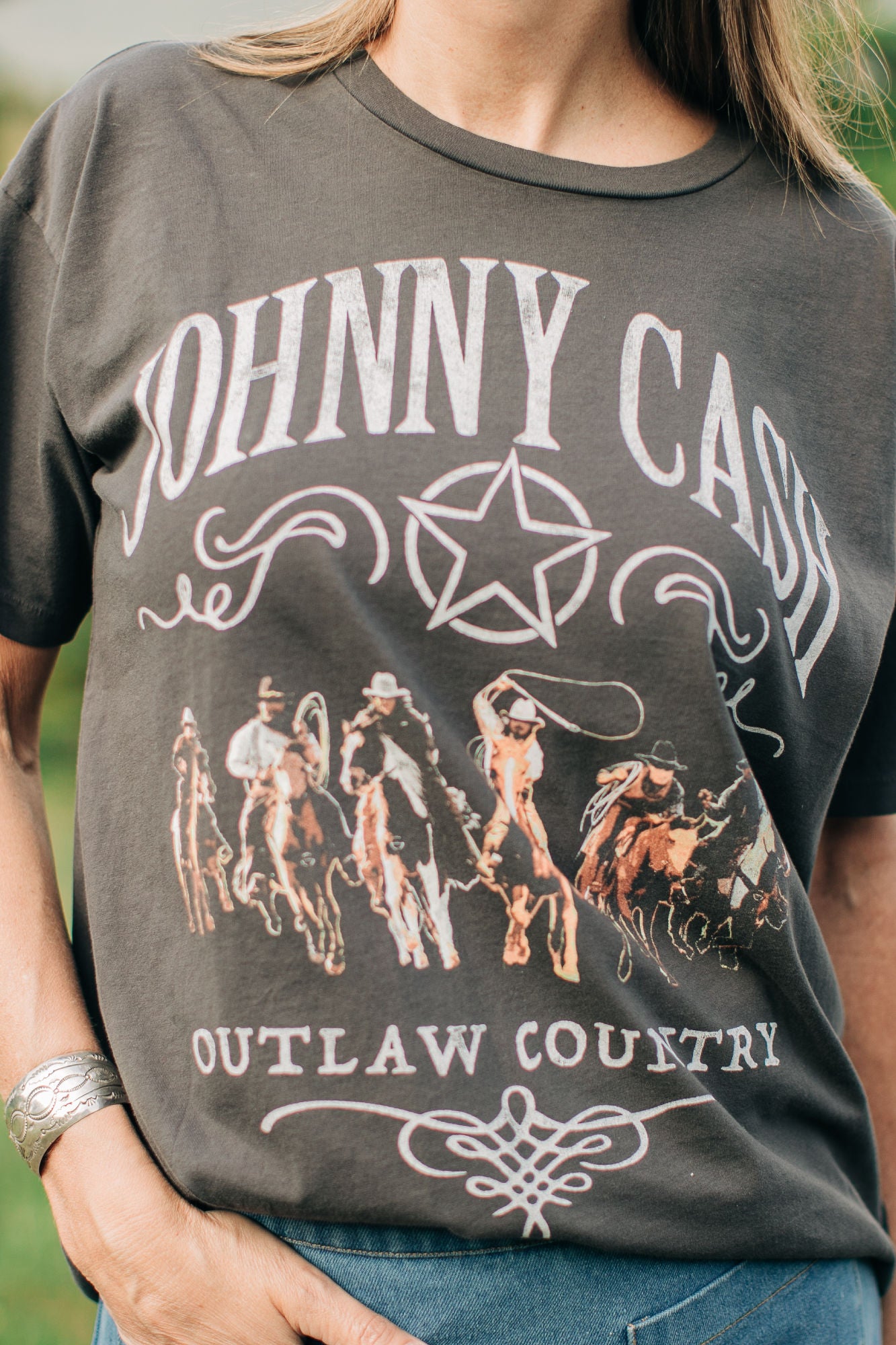 Johnny Cash Outlaw Country Merch Tee