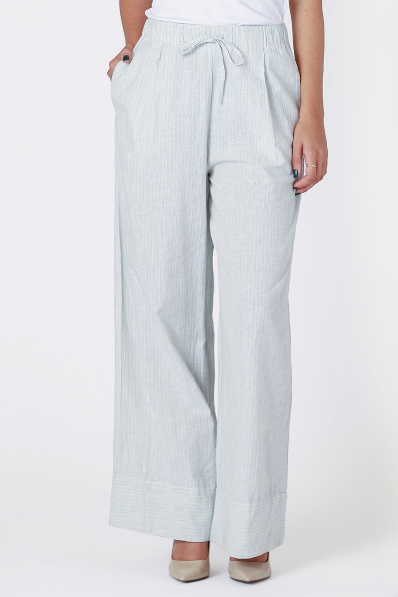 Wide Leg Elastic Waist Pant