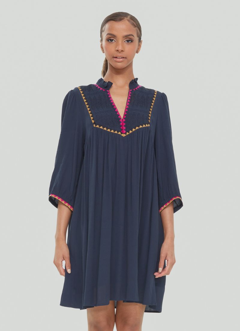 Embroidered Tunic Dress