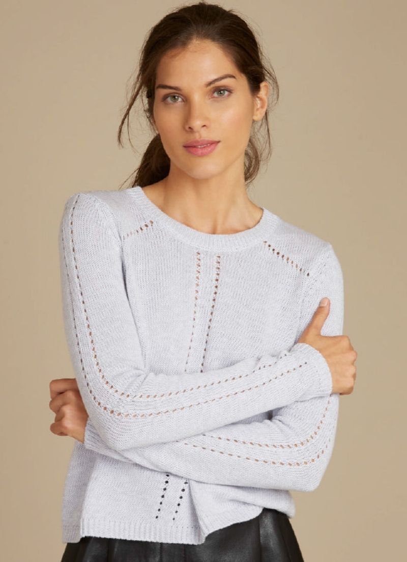 Cotton Eyelet Crew