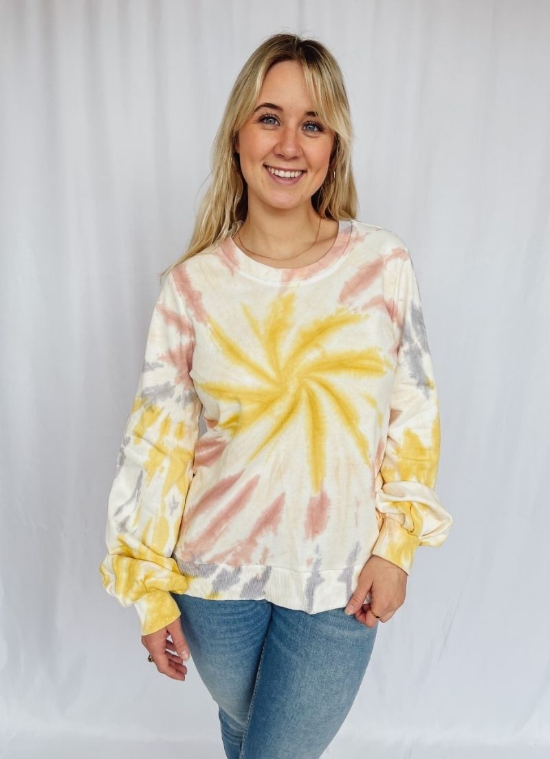 Terry Top Bubble Sleeve Sweater