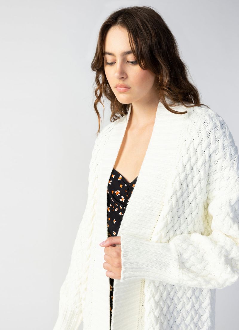 Cardigan nid d'abeille