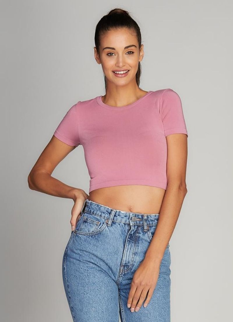 Bamboo Short Sleeve Crop Top
