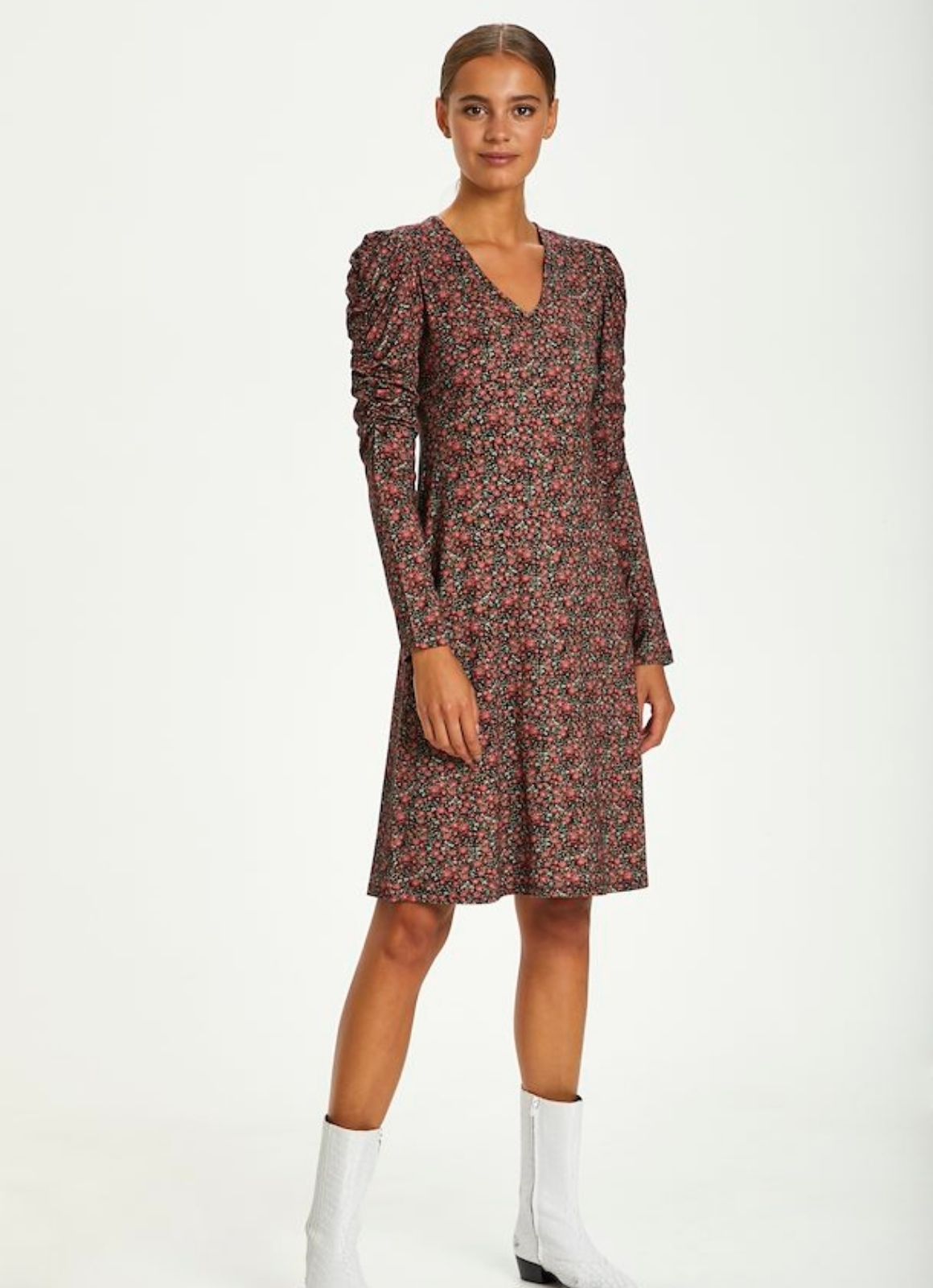 Cream - Ava Dress Etruscan Flower Print