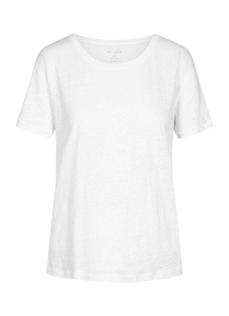 Gai & Lisva - T-shirt en lin à col rond Liv