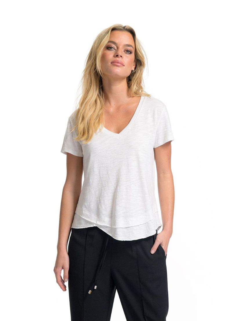 T-shirt à col en V Ava
