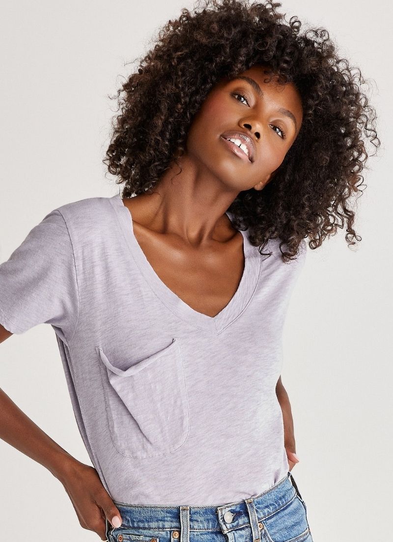 Z Supply - T-shirt à poche en coton flammé