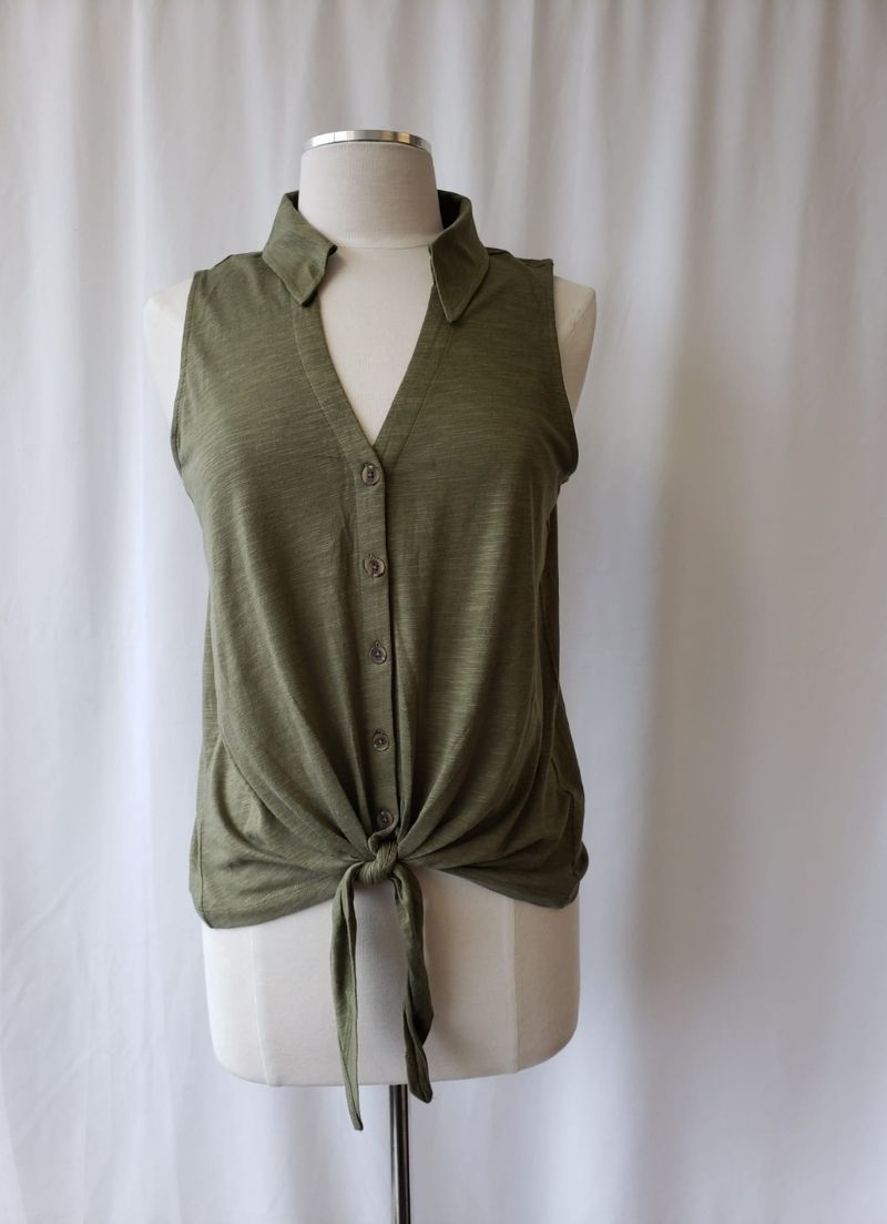 Amuse Tie Front Tee