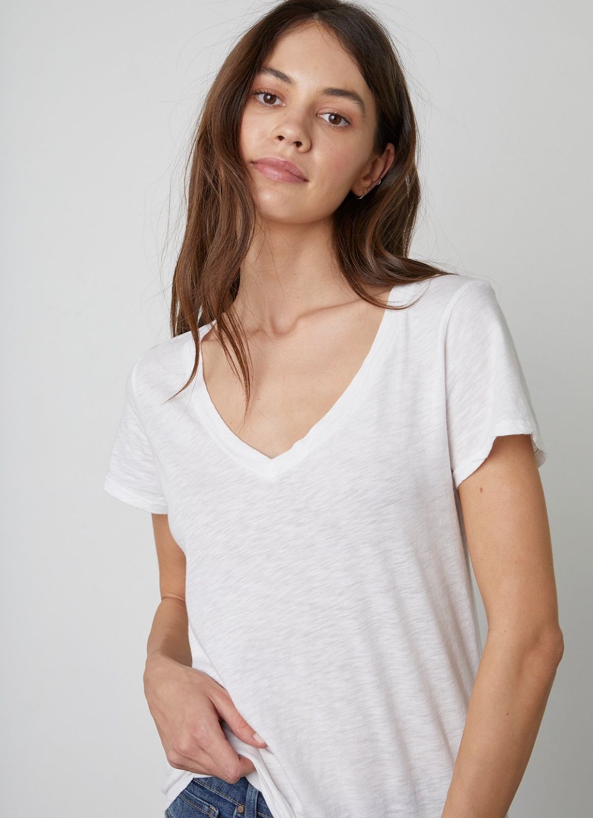 Velvet by Graham & Spencer - Lilith Slub V-Neck Tee