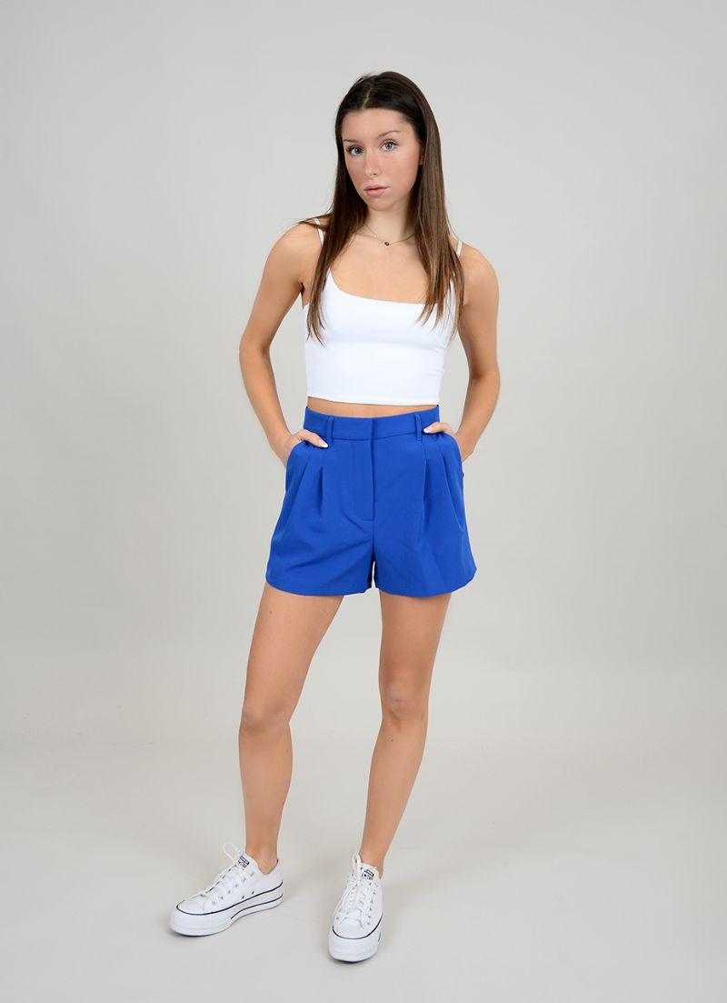 Short plissé de costume Brynn