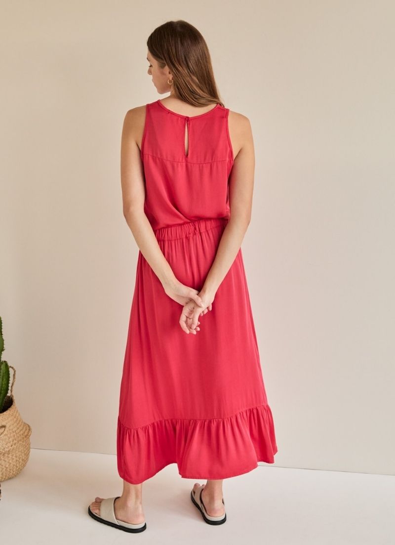 Midi Skirt With Ruffles
