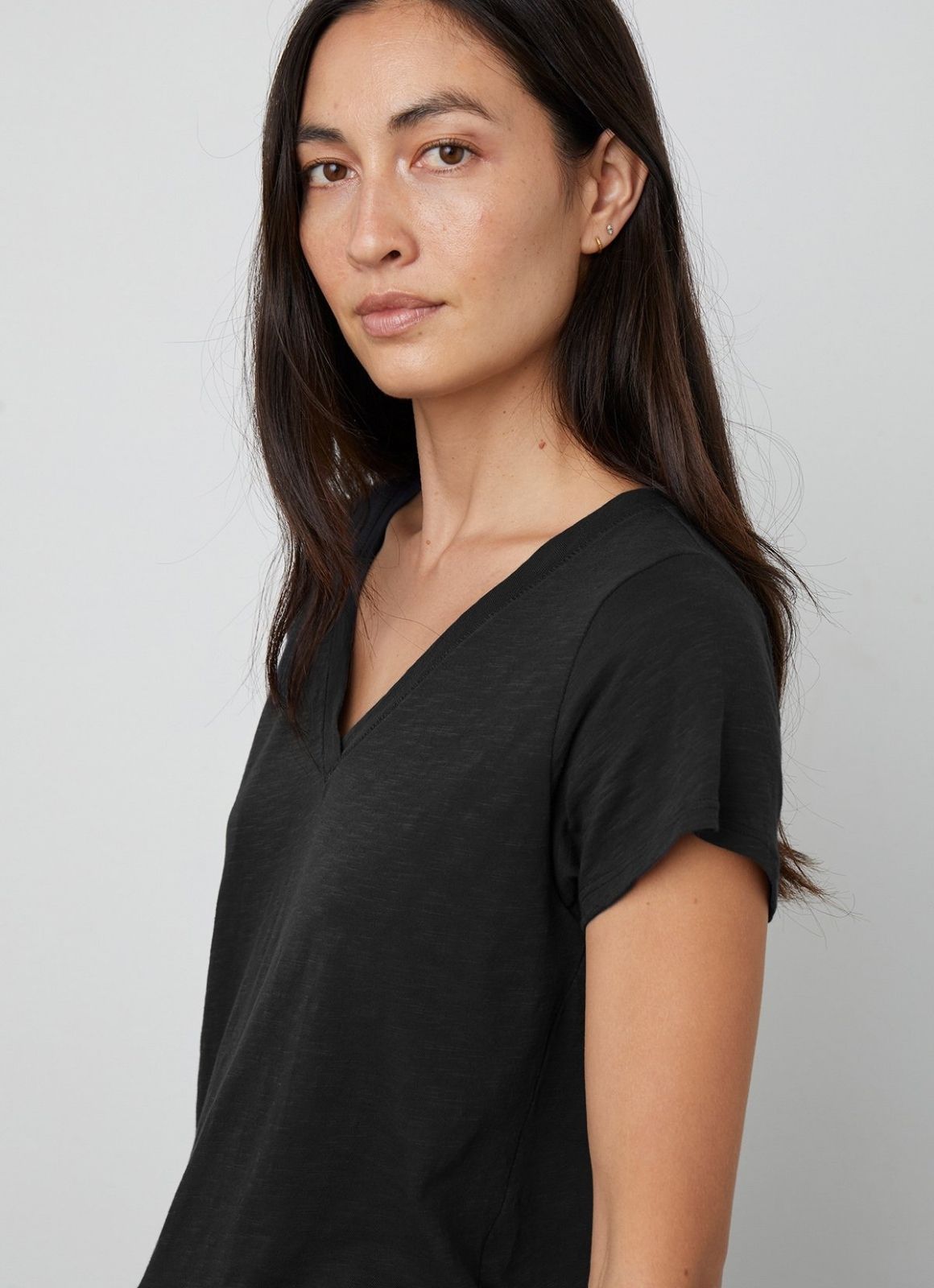 Jilian Slub V-Neck Tee