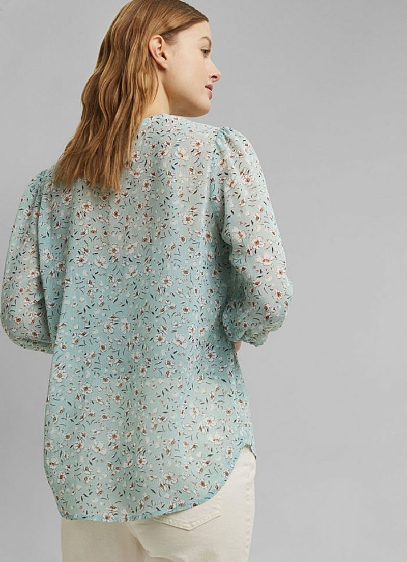 Crinkle Chiffon Blouse