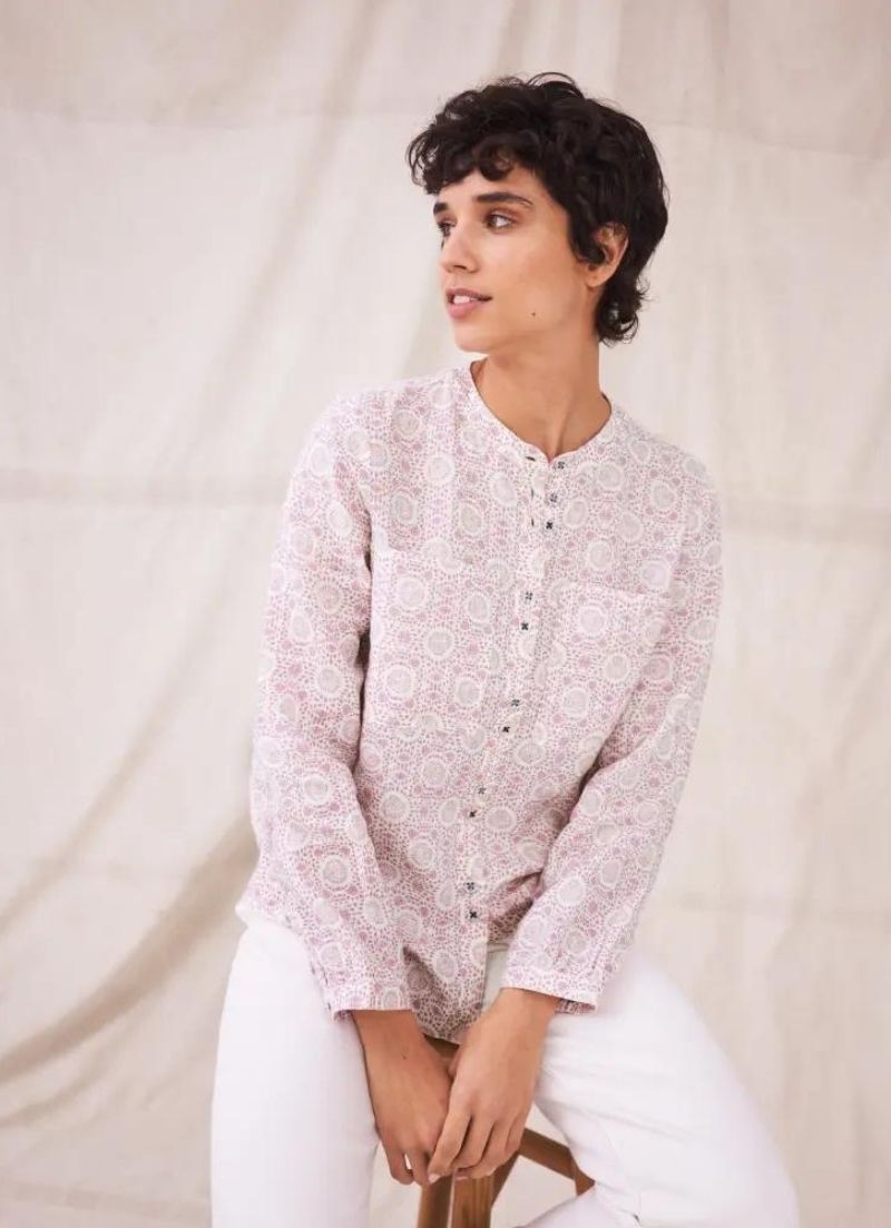 White Stuff - Chemise en lin rubis