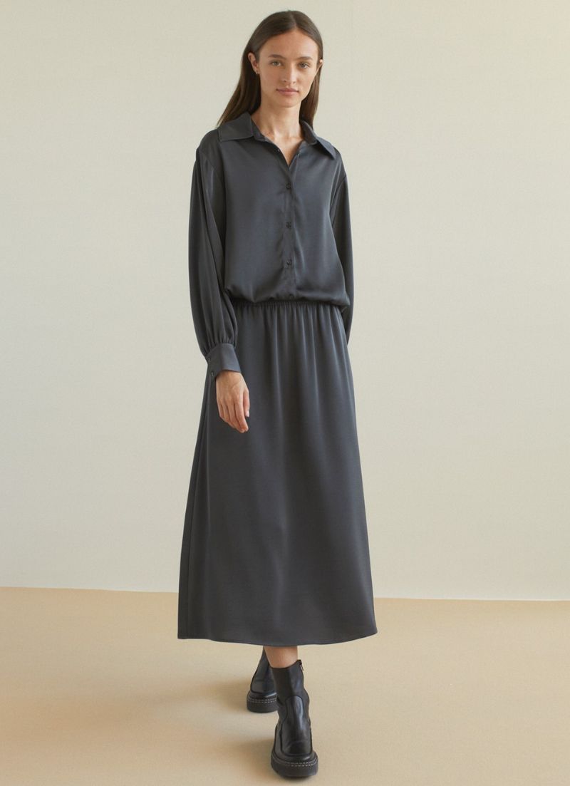 Satin Flowy Skirt