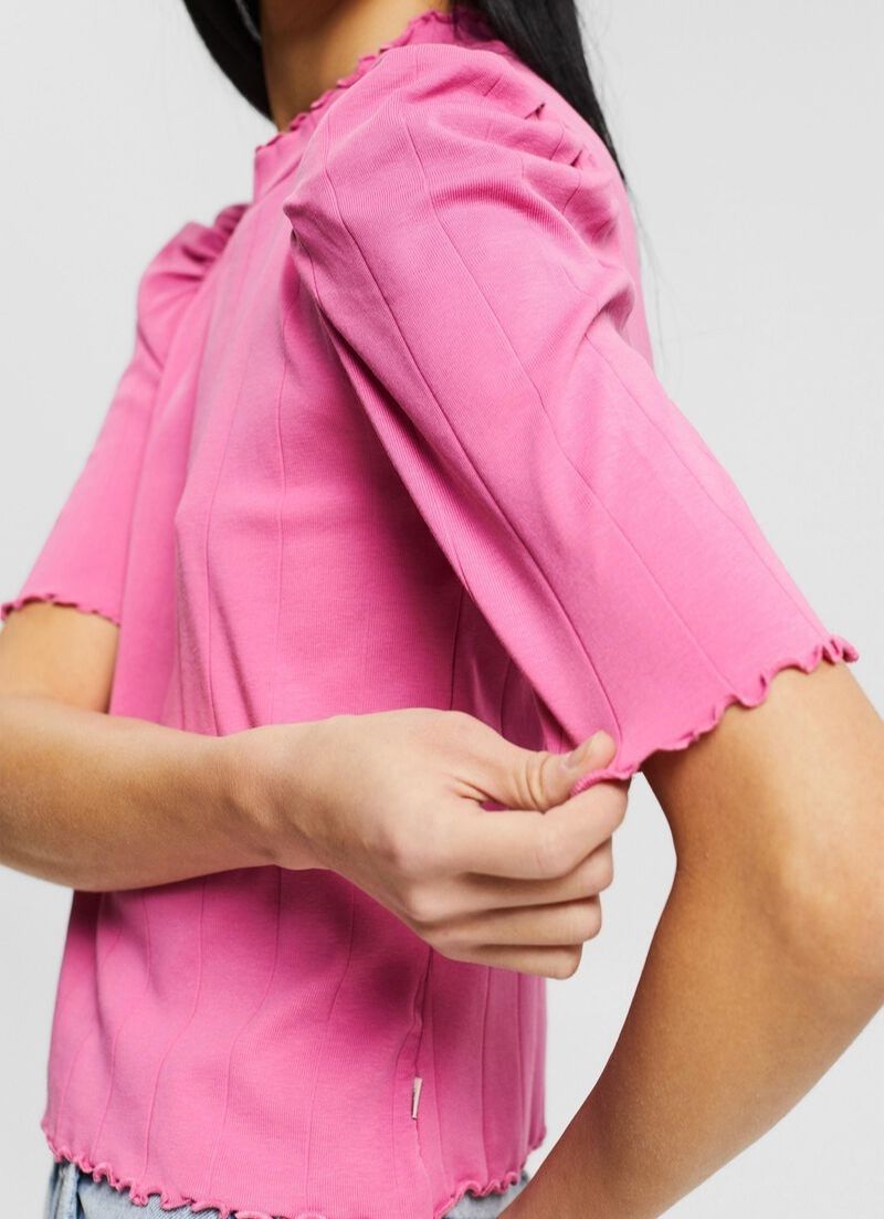 Cropped Mock Neck Top