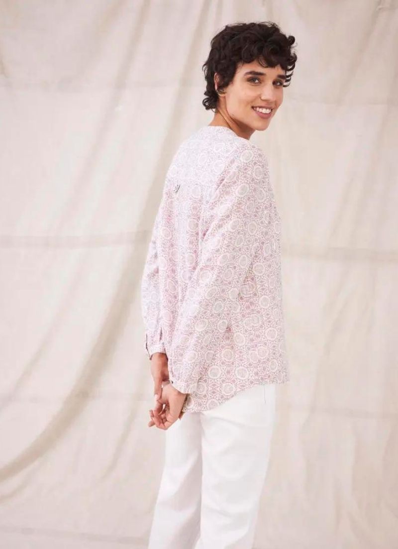 White Stuff - Chemise en lin rubis