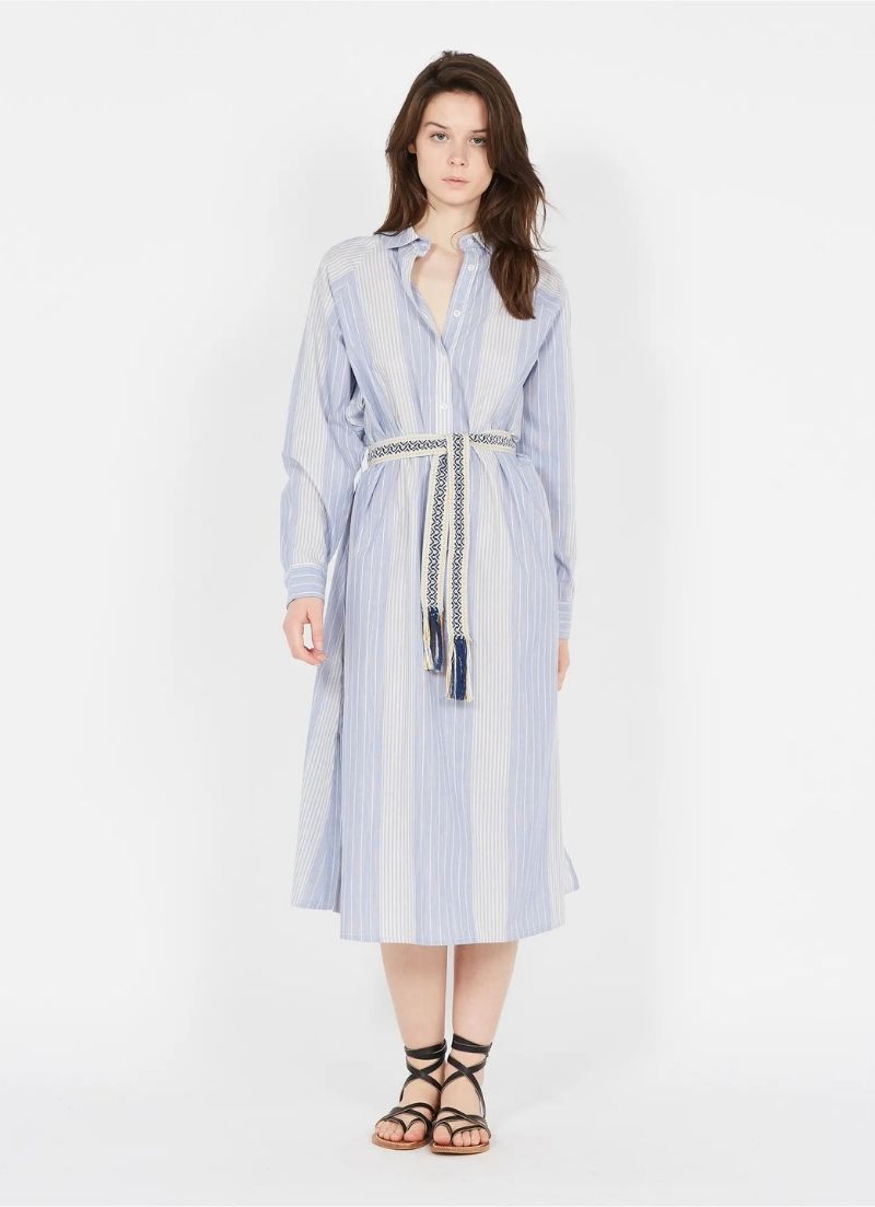 La Petite Française - Robe chemise longue Rakia