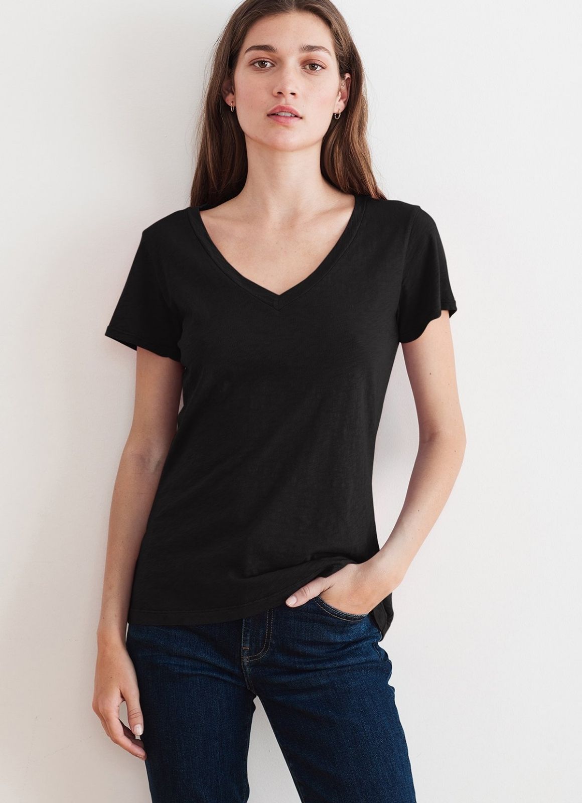 Velvet by Graham & Spencer - Lilith Slub V-Neck Tee