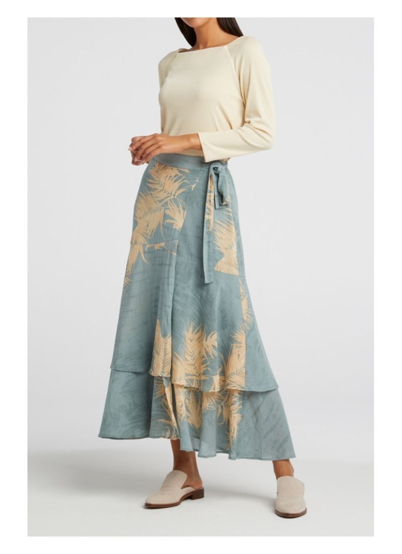 Printed Midi Skirt