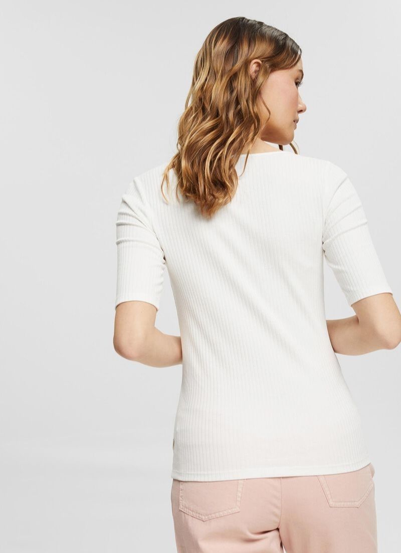 Scoop Henley Rib Tee