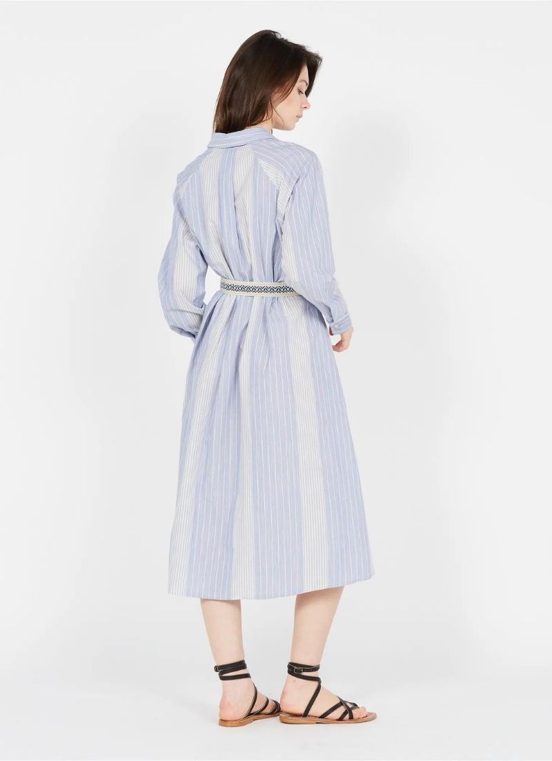 La Petite Française - Robe chemise longue Rakia