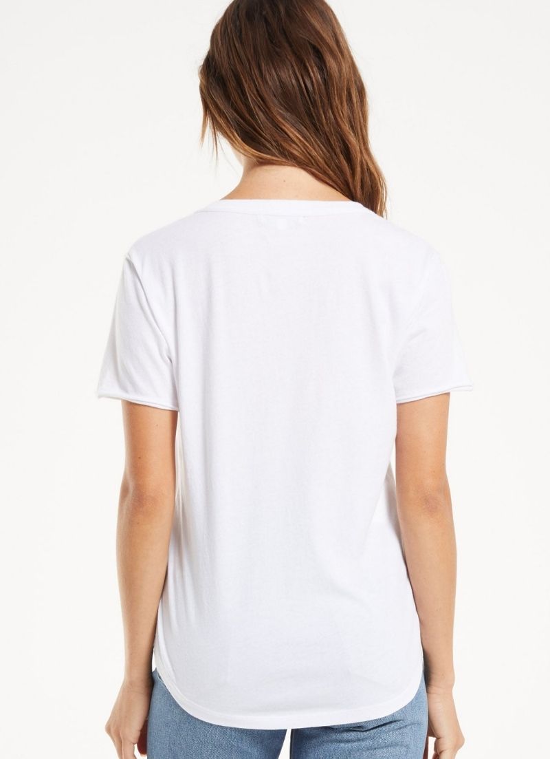 Z Supply - T-shirt à col en V en coton biologique