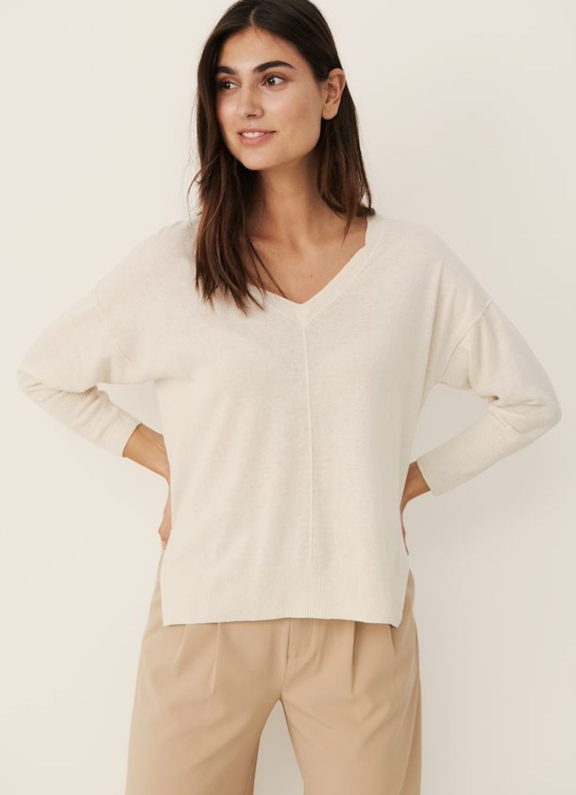 Part Two - Hania Knitted Pullover Whitecap Grey