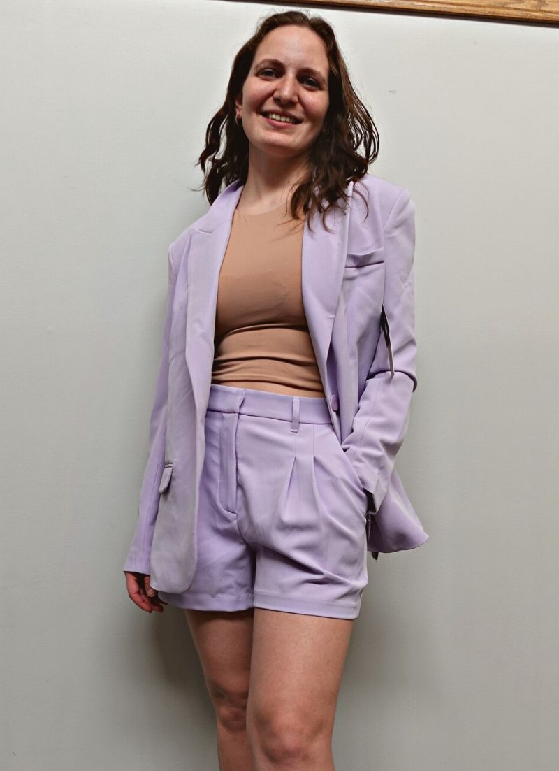 Short plissé de costume Brynn