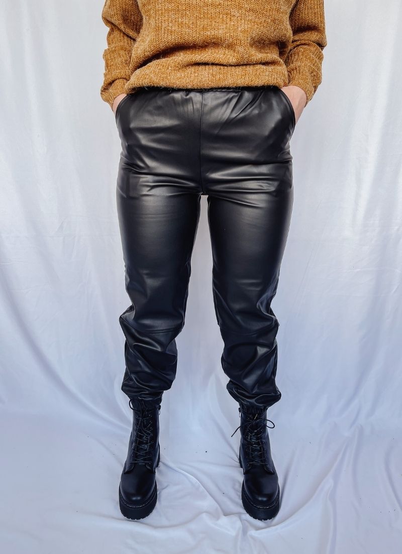 Faux Leather Hacello Pants