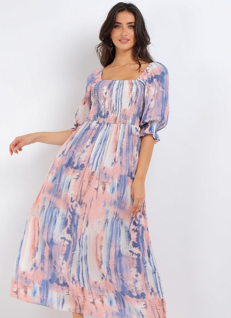 Pina Colada Smocked Dress
