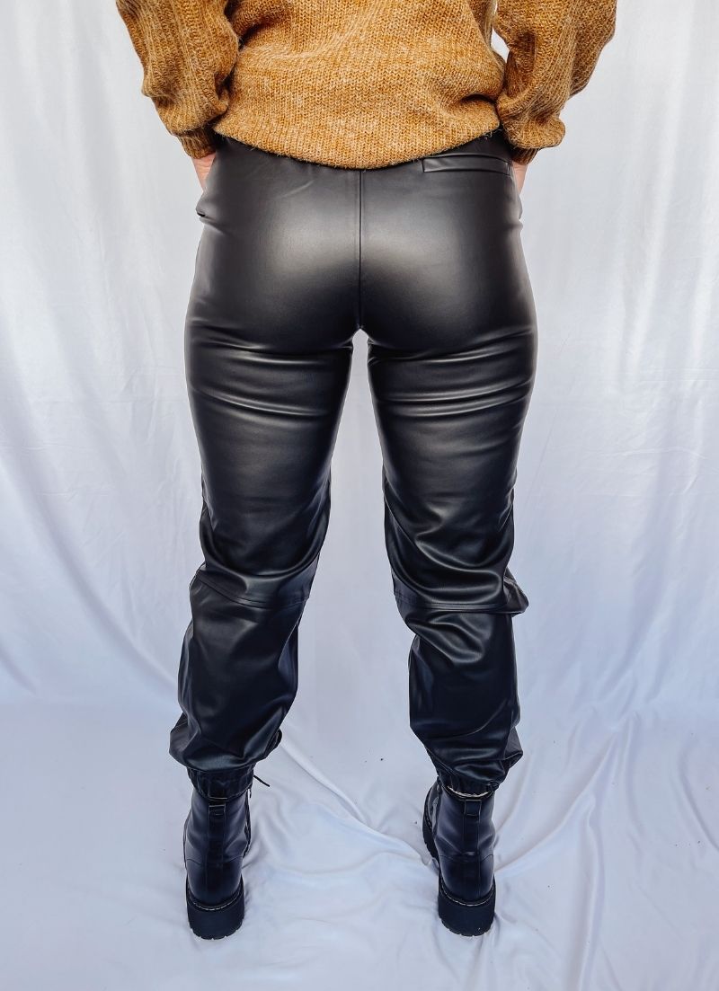 Faux Leather Hacello Pants