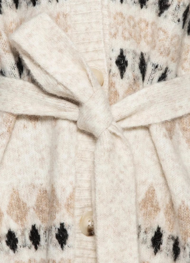 Cardigan en tricot cerise