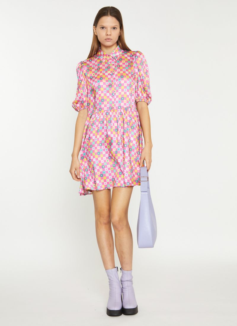 Mini-robe à col