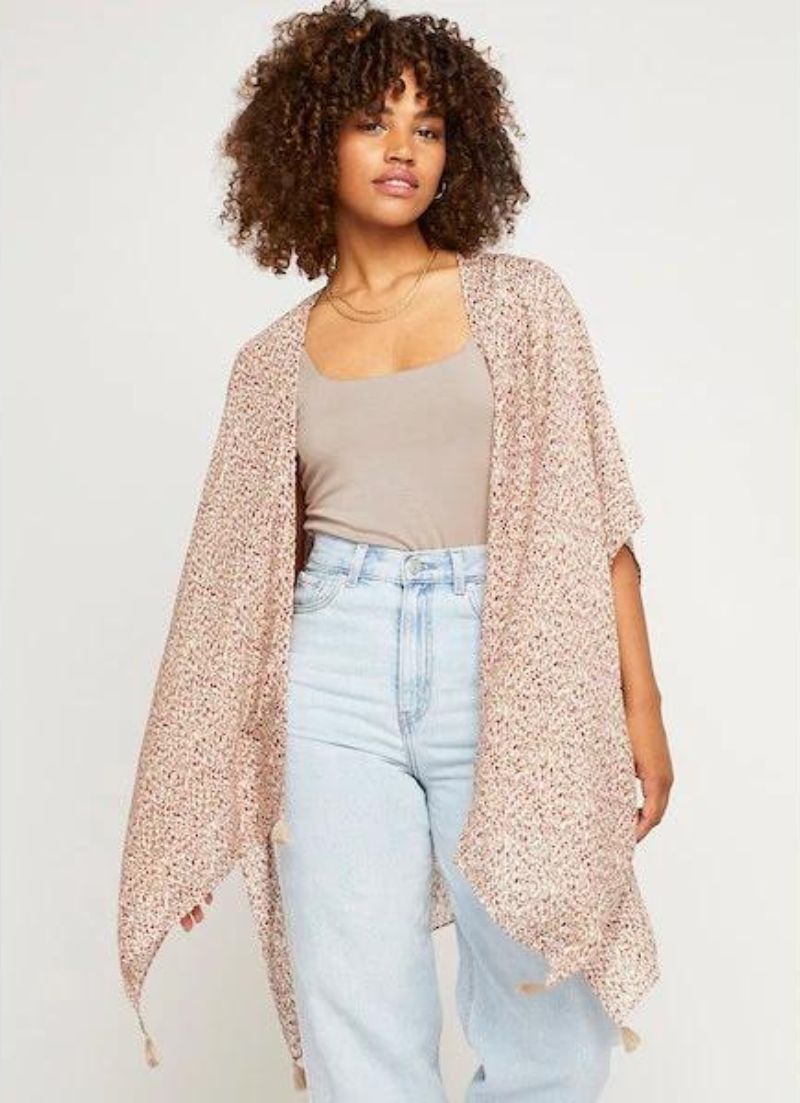 Ledger Kimono | Taupe Speckle