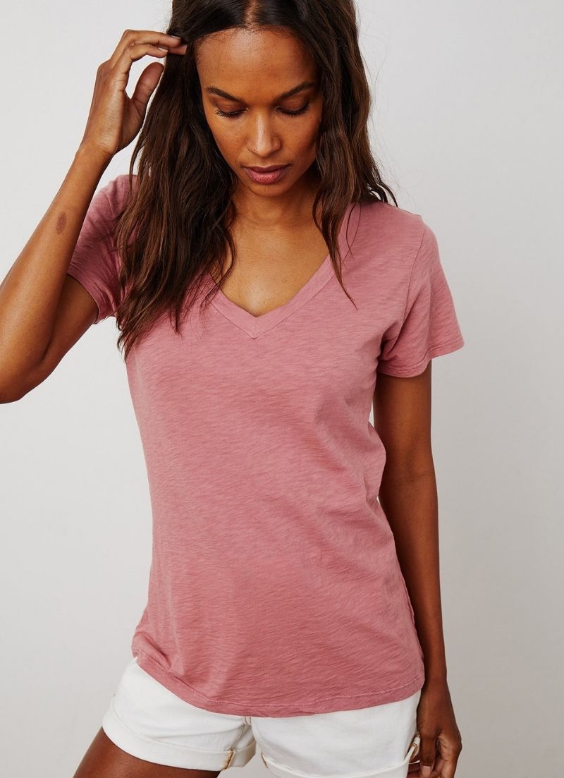Lilith Slub V-Neck Tee