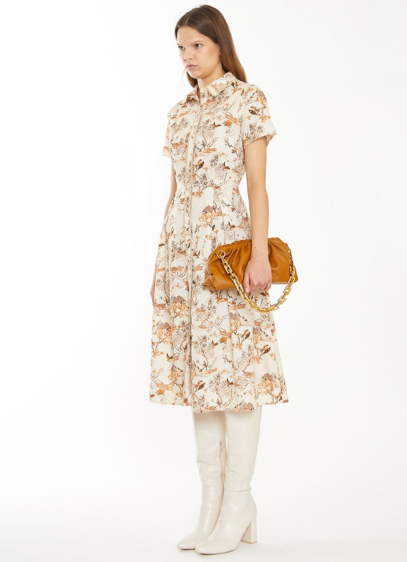 Natalia Collar Button Midi Dress