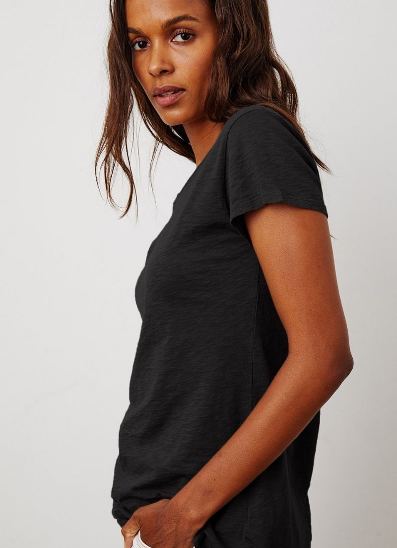 Odelia Cotton Slub Crew Neck Tee
