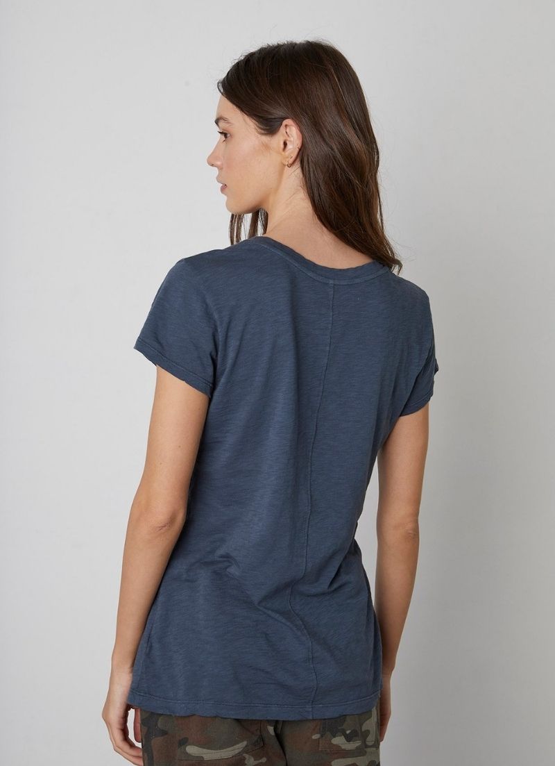 Odelia Cotton Slub Crew Neck Tee