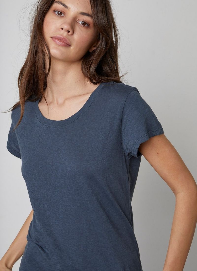 Odelia Cotton Slub Crew Neck Tee