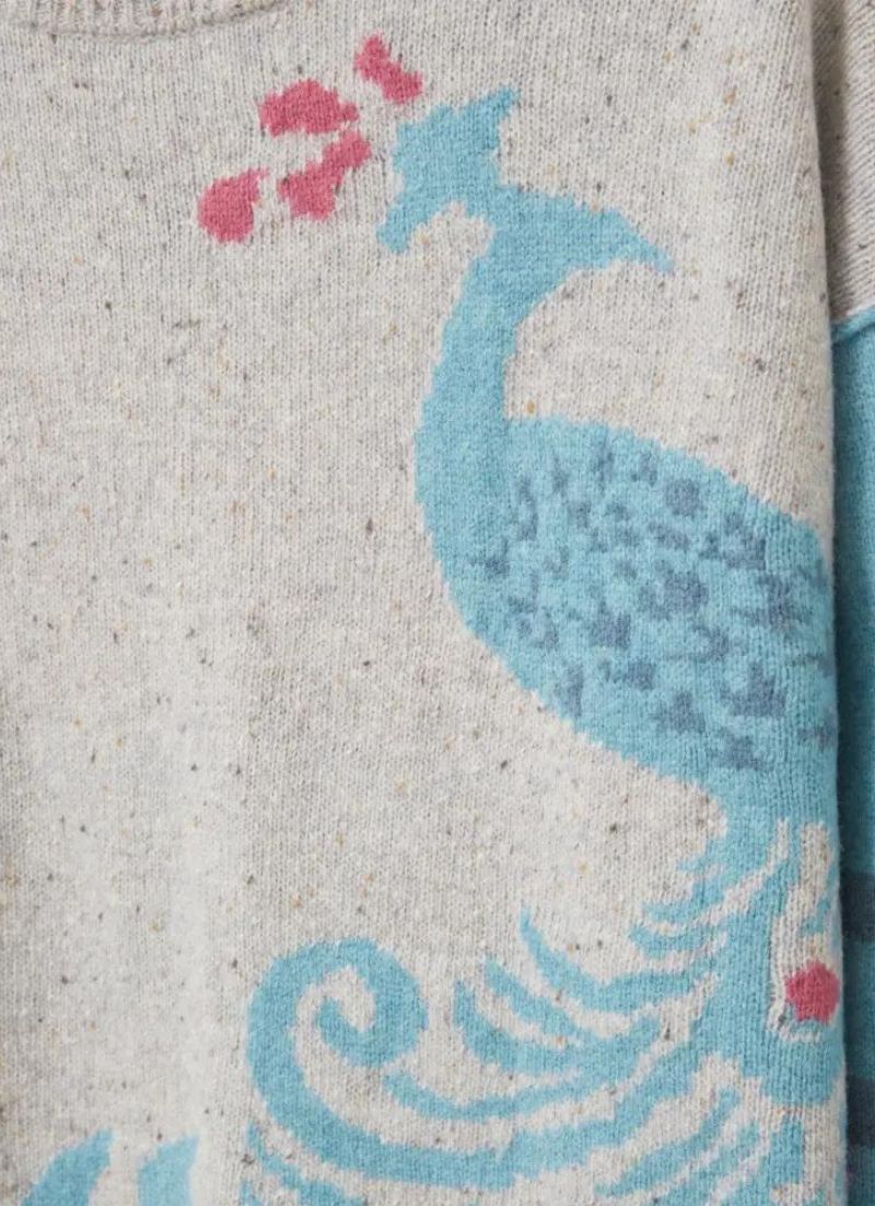 Pull rayé paon