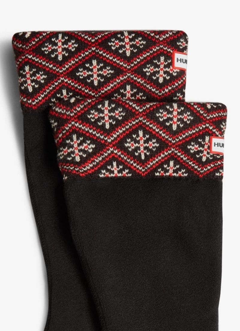 Recycled Fairisle Cuff Tall Boot Socks