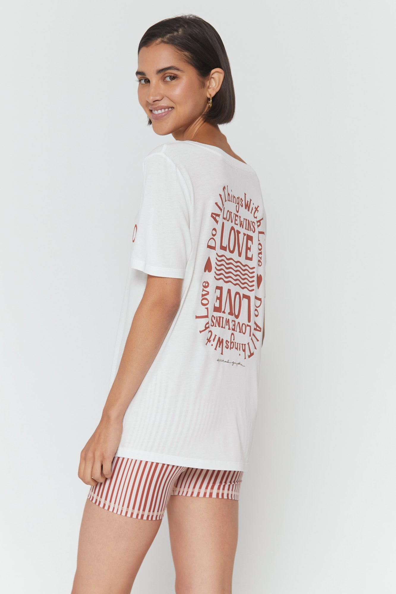 Spiritual Gangster - T-shirt à col en V Love