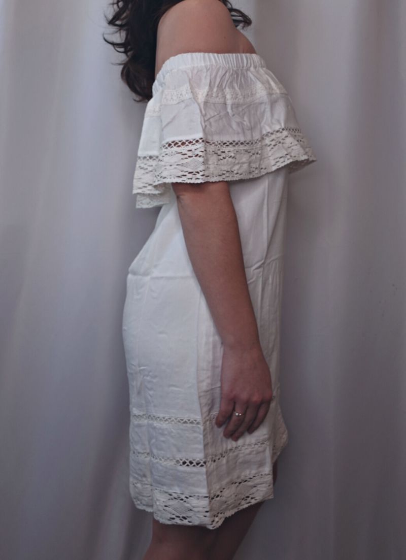 Off-the Shoulder Crochet Dress