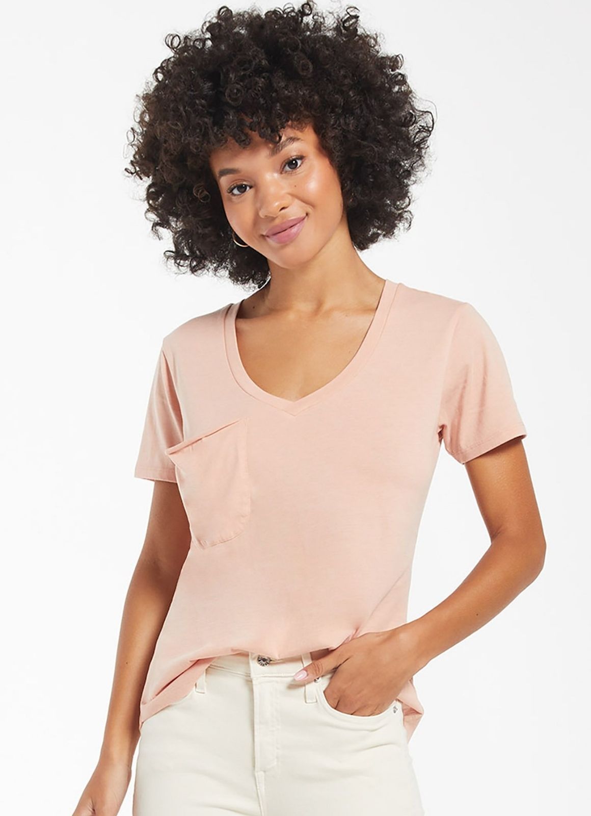 Z Supply Pocket Tee Soft Peach
