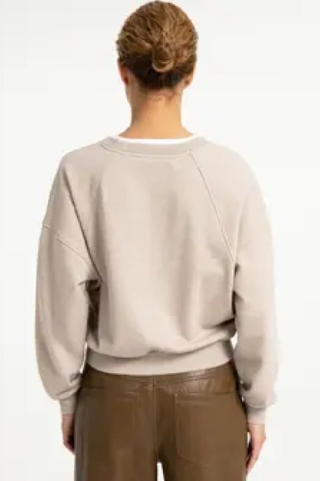 V-Neck Sweatshirt With Collar