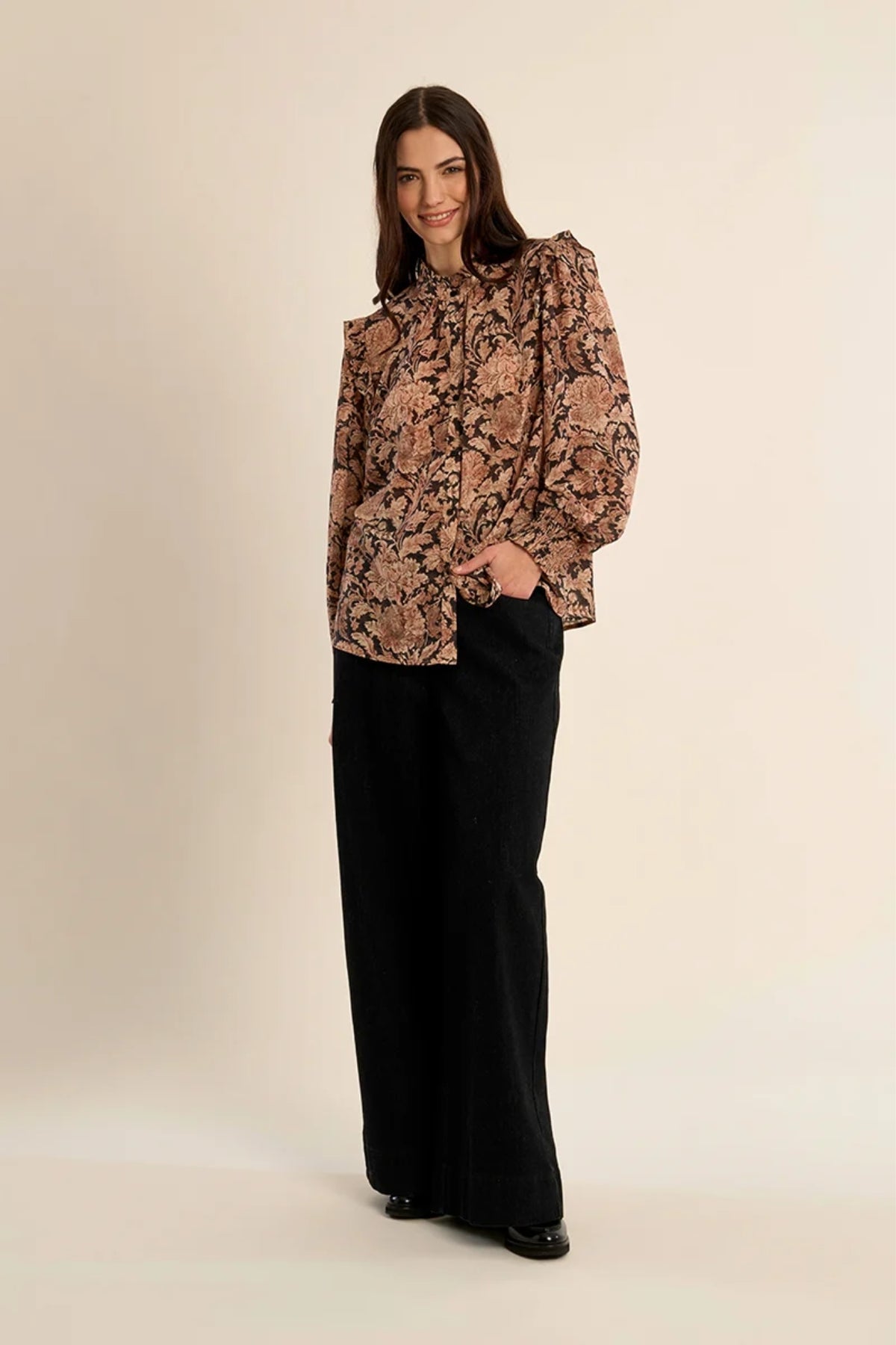 Mandarin Collar Blouse